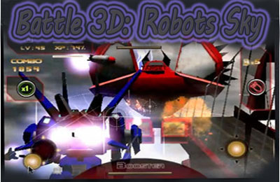 Screenshots of the Battle 3D: Robots Sky game for iPhone, iPad or iPod.