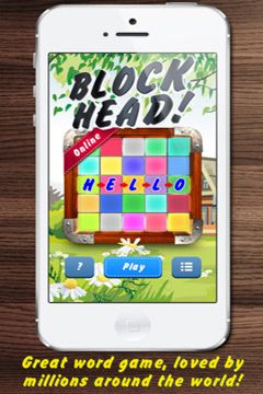 Screenshots of the Blockhead Online game for iPhone, iPad or iPod.