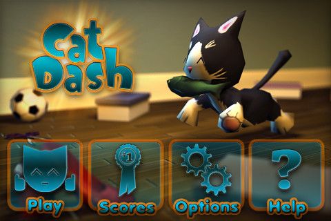 Screenshots of the Cat Dash game for iPhone, iPad or iPod.