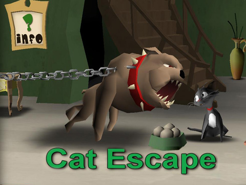 Screenshots of the Cat Escape game for iPhone, iPad or iPod.