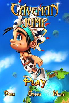 Screenshots of the Caveman jump game for iPhone, iPad or iPod.