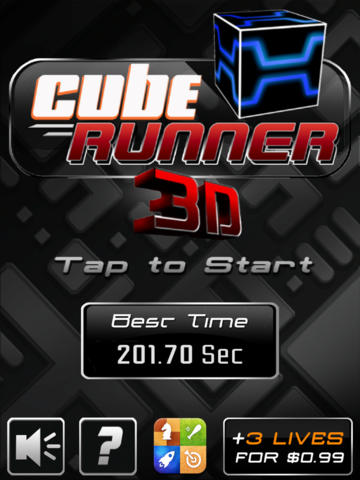Screenshots of the Cube Runner 3D Pro game for iPhone, iPad or iPod.
