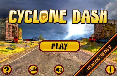 Screenshots of the Cyclone Dash game for iPhone, iPad or iPod.