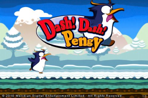 Screenshots of the Dash! Dash! Pengy game for iPhone, iPad or iPod.