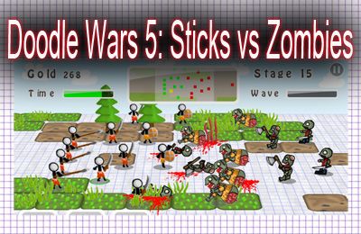 Screenshots of the Doodle Wars 5: Sticks vs Zombies game for iPhone, iPad or iPod.