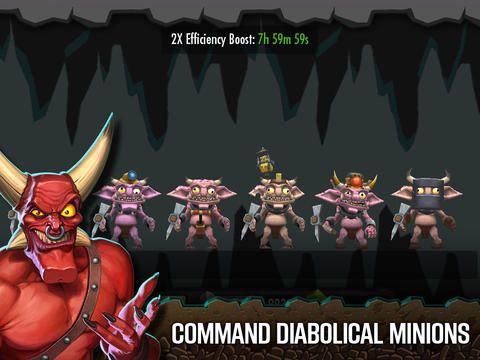 Screenshots of the Dungeon Keeper game for iPhone, iPad or iPod.