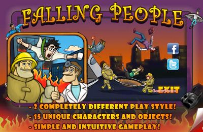 Screenshots of the Falling People game for iPhone, iPad or iPod.