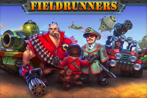 Screenshots of the Fieldrunners game for iPhone, iPad or iPod.