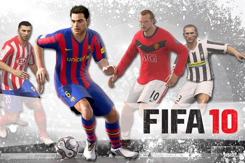 Screenshots of the FIFA 10 game for iPhone, iPad or iPod.