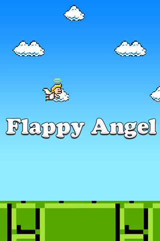 Screenshots of the Flappy angel game for iPhone, iPad or iPod.