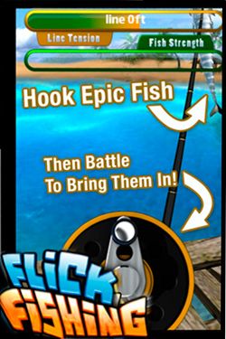 Screenshots of the Flick Fishing game for iPhone, iPad or iPod.