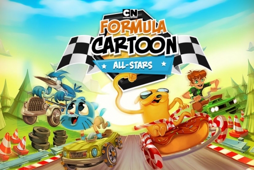 Screenshots of the Formula cartoon all-stars game for iPhone, iPad or iPod.