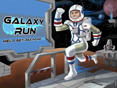 Screenshots of the Galaxy Run game for iPhone, iPad or iPod.