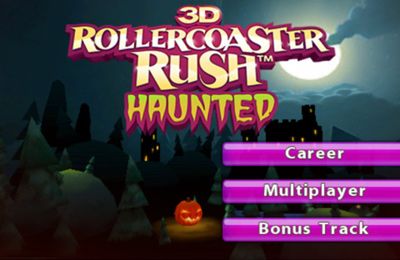 Screenshots of the Haunted 3D Rollercoaster Rush game for iPhone, iPad or iPod.