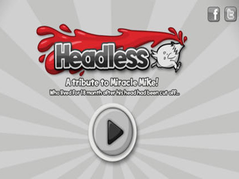 Screenshots of the Headless game for iPhone, iPad or iPod.