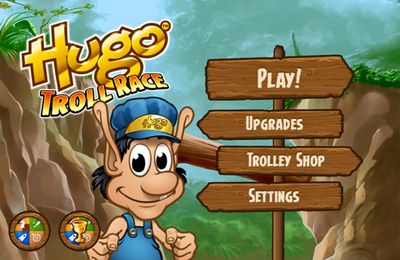 Screenshots of the Hugo Troll Race game for iPhone, iPad or iPod.
