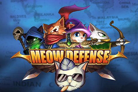 Screenshots of the Meow defense game for iPhone, iPad or iPod.