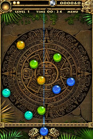 Screenshots of the Montezuma stones game for iPhone, iPad or iPod.