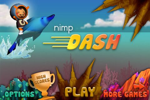 Screenshots of the Nimp dash game for iPhone, iPad or iPod.