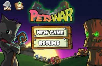 Screenshots of the PetsWar game for iPhone, iPad or iPod.