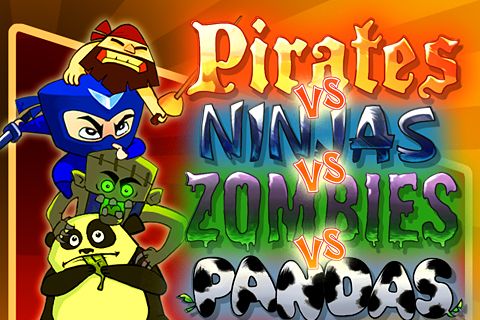 Screenshots of the Pirates vs. ninjas vs. zombies vs. pandas game for iPhone, iPad or iPod.