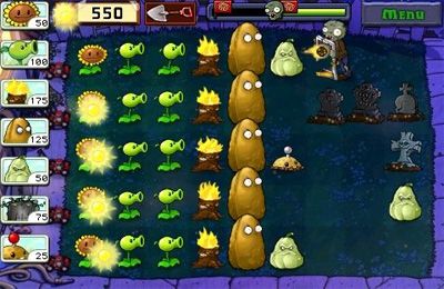 Screenshots of the Plants vs. Zombies game for iPhone, iPad or iPod.