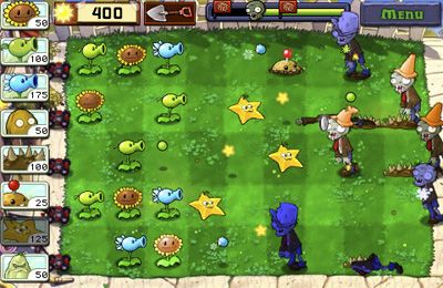 Screenshots of the Plants vs. Zombies game for iPhone, iPad or iPod.