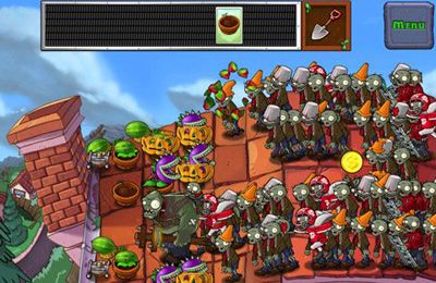 Screenshots of the Plants vs. Zombies game for iPhone, iPad or iPod.