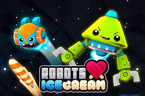 Screenshots of the Robots love ice cream game for iPhone, iPad or iPod.