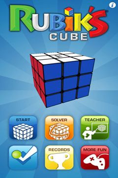 Screenshots of the Rubik's Cube game for iPhone, iPad or iPod.