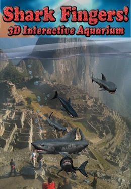 Screenshots of the Shark Fingers! 3D Interactive Aquarium game for iPhone, iPad or iPod.