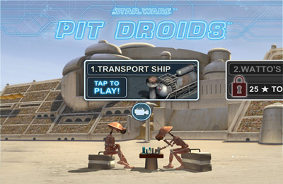 Screenshots of the Star Wars: Pit Droids game for iPhone, iPad or iPod.