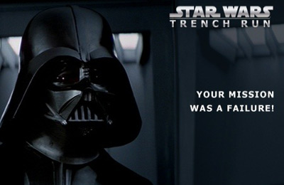 Screenshots of the Star Wars: Trench Run game for iPhone, iPad or iPod.