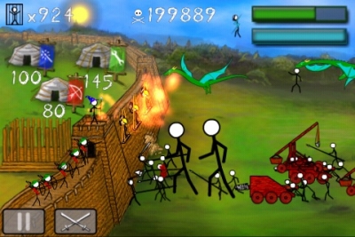 Screenshots of the Stick wars game for iPhone, iPad or iPod.