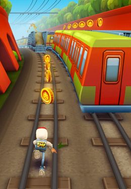 Screenshots of the Subway Surfers game for iPhone, iPad or iPod.