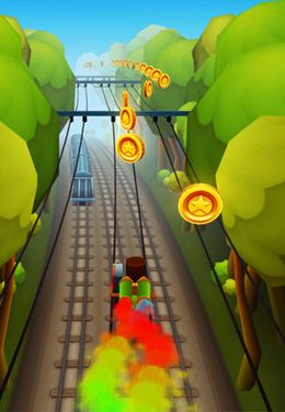 Screenshots of the Subway Surfers game for iPhone, iPad or iPod.