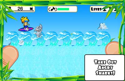 Screenshots of the Surf's Up game for iPhone, iPad or iPod.