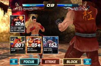 Screenshots of the Tekken Card Tournament game for iPhone, iPad or iPod.