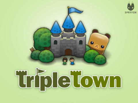 Screenshots of the Triple Town game for iPhone, iPad or iPod.