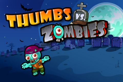 Screenshots of the Zombies vs. thumbs game for iPhone, iPad or iPod.