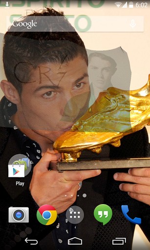 Screenshots of the 3D Cristiano Ronaldo for Android tablet, phone.