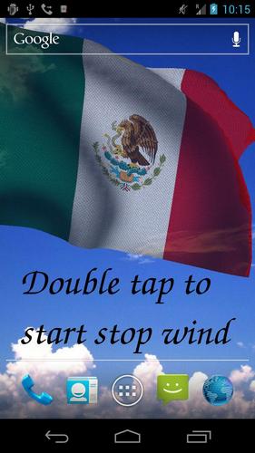 Screenshots of the 3D flag of Mexico for Android tablet, phone.