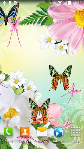 Screenshots of the Butterflies for Android tablet, phone.