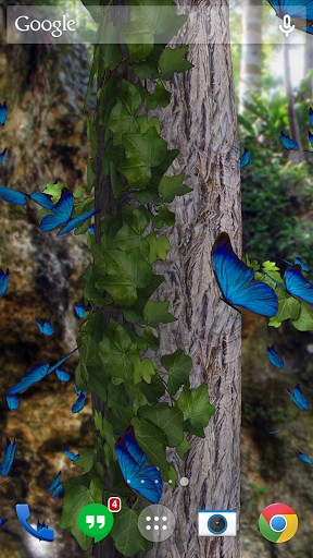 Screenshots of the Butterflies 3D for Android tablet, phone.