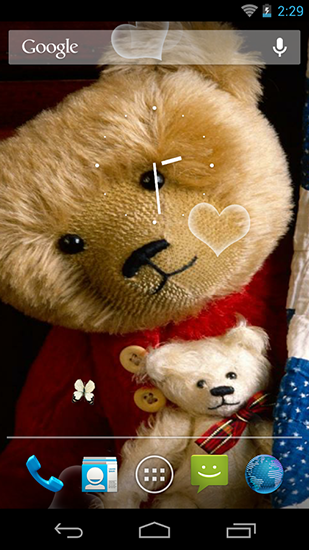 Screenshots of the Teddy bear HD for Android tablet, phone.