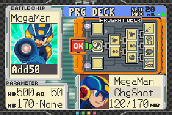 Megaman: Battle chip challenge - Symbian game screenshots. Gameplay Megaman: Battle chip challenge