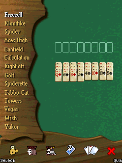 Solitaire Pack - Symbian game screenshots. Gameplay Solitaire Pack