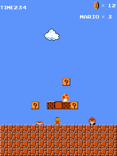 Ponsel game Super Mario Bros - screenshot.  Gameplay Super Mario Bros