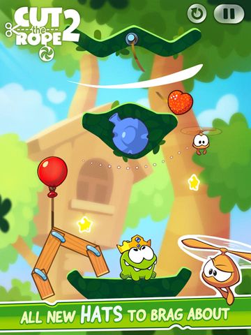 Screenshots of the Cut the Rope 2 game for iPhone, iPad or iPod.